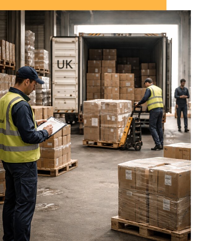 Доставка грузов из Великобритании с таможенным оформлением от 12825